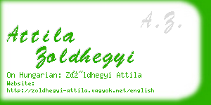 attila zoldhegyi business card